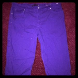 Purple jeans